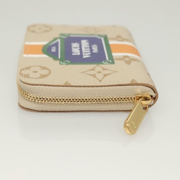 LOUIS VUITTON Monogram Monopanam Zippy Coin Purse Beige M82691 LV Auth 115227M - Picture 4 of 16